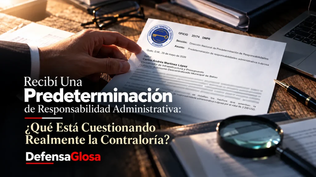 Recibí Una Predeterminación de Responsabilidad Administrativa: ¿Qué Está Cuestionando Realmente la Contraloría?